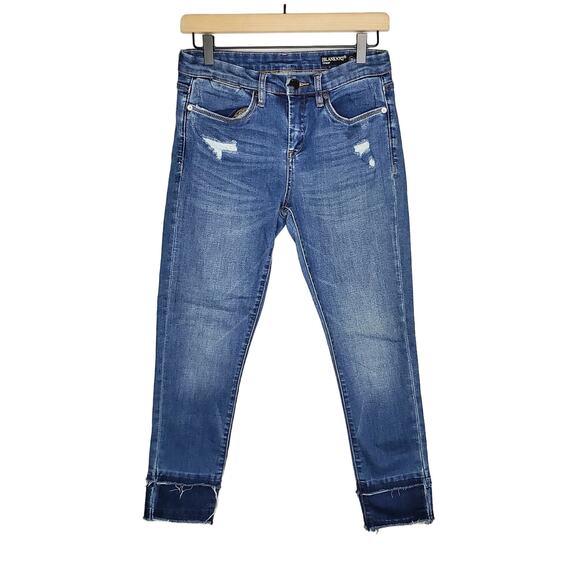 BlankNYC Crybaby Jeans Women's Size 28 Released Raw Hem Distressed High Rise - Picture 1 of 13